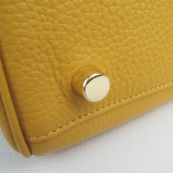 High Quality Hermes Kelly 35CM Togo Leather Bag Yellow 6308 - Click Image to Close